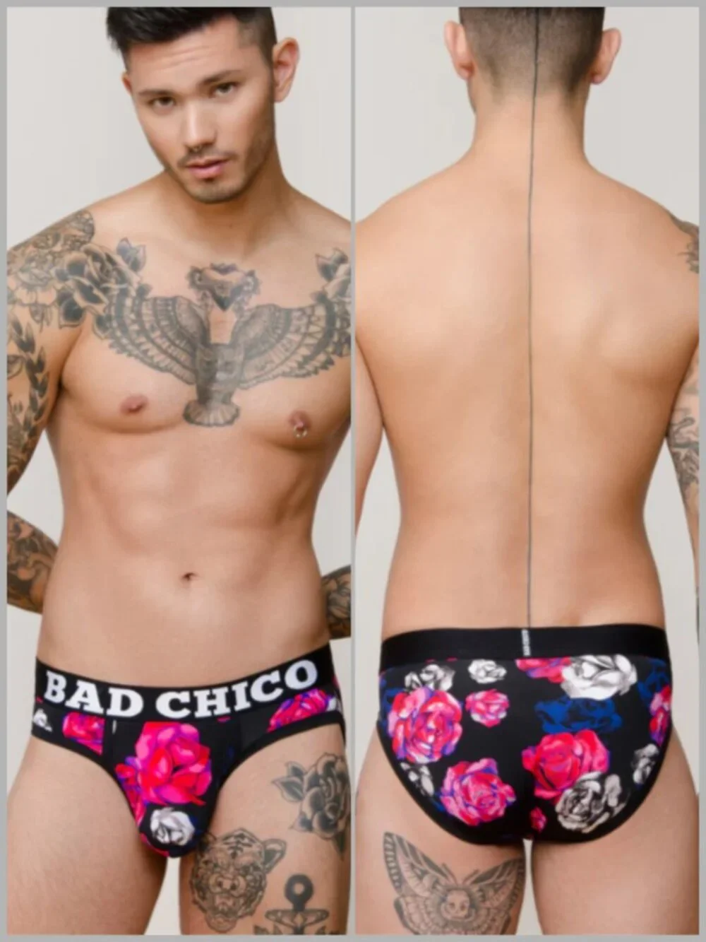 BAD CHICO - Roses Are Forever Brief - Multi (Size L)